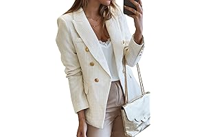 Happy Sailed Women’s Plaid Blazers for Work or Casual Attire