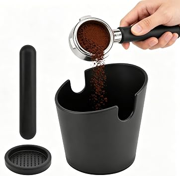 Espresso Knock Box, Coffee Knock Box with Removable Knock Bar, 4.9 In