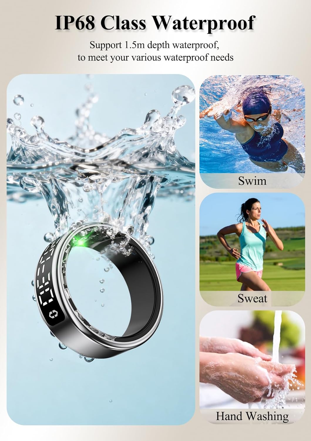Smart Ring with LED Display for Women & Men, IP68 Waterproof Fitness Ring,Health Tracker, Blood Oxygen & Heart Rate Monitor, Long Lasting Battery Sleep Ring 5 712M1Pu3klL. AC SL1500