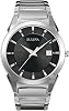 Bulova Classic Quartz Men's Watch, Stainless Steel, Silver-Tone