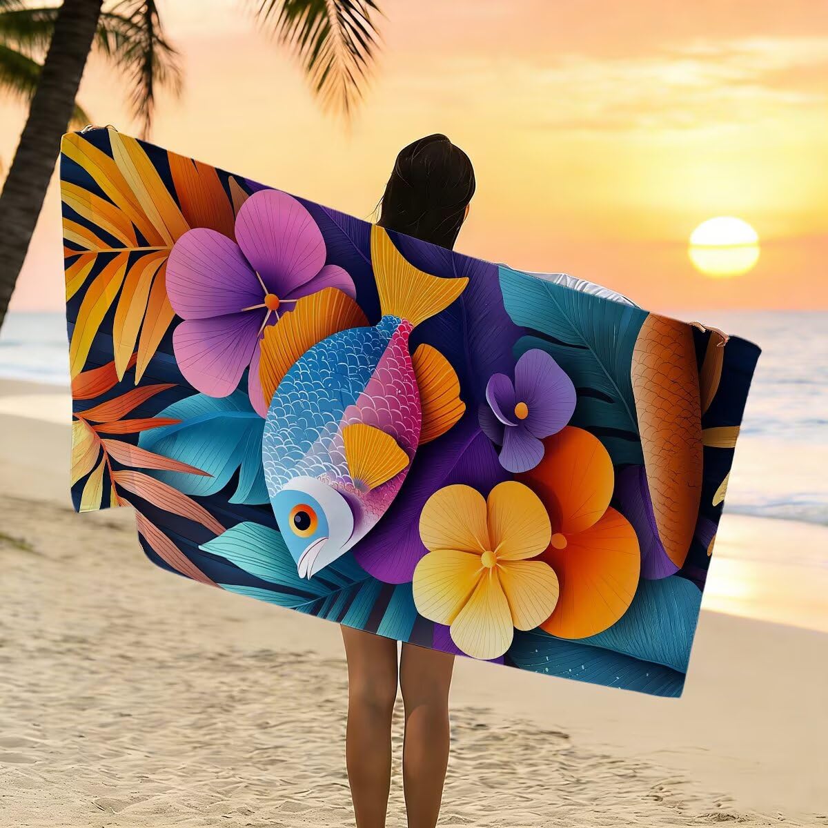 Strandtuch Mikrofaser Handtücher Groß 90x200cm 2er Set, Schnelltrocknend Saunahandtuch Fitness Handtuch Anlage, Saugfähig Badetuch Sporthandtuch, Sandfrei Strandtuch XXL, Geschenke für Frauen -4482
