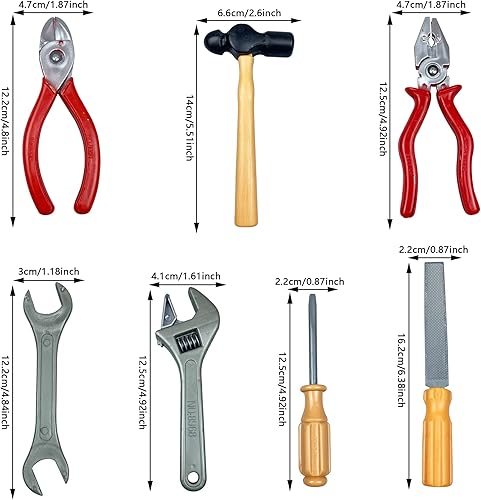 Miniatura 2 de 18 herramientas para decoración de tartas, herramientas para decoración de tartas, caja de herramientas, martillo, mecánico, alicates, sierra de