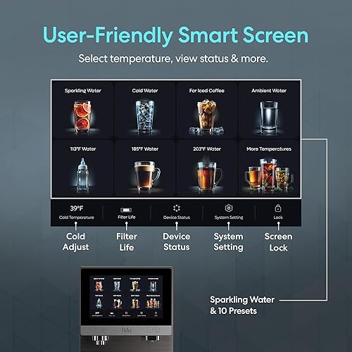 Miniatura 6 de Dispensador de Agua Espumante en Superficie Brio Q60 con Tanque Recargable, Sin Necesidad de Plomería | Filtración de Ósmosis Inversa de 4 Etapas