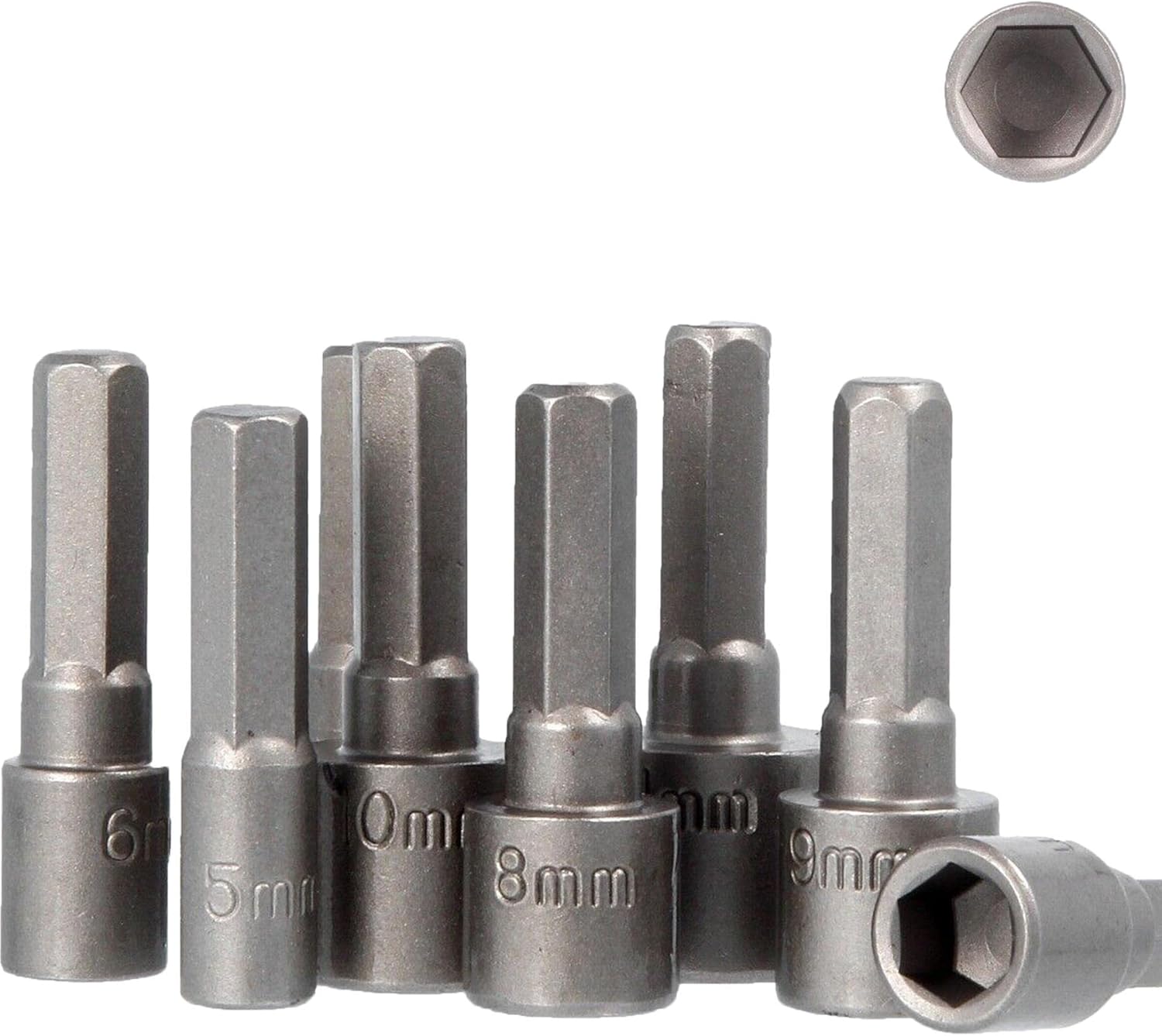Dapetz 8 Piece 1/4 Inch Drive Nut Driver Set 5mm - 11mm Hex Shank Drill Screwdriver