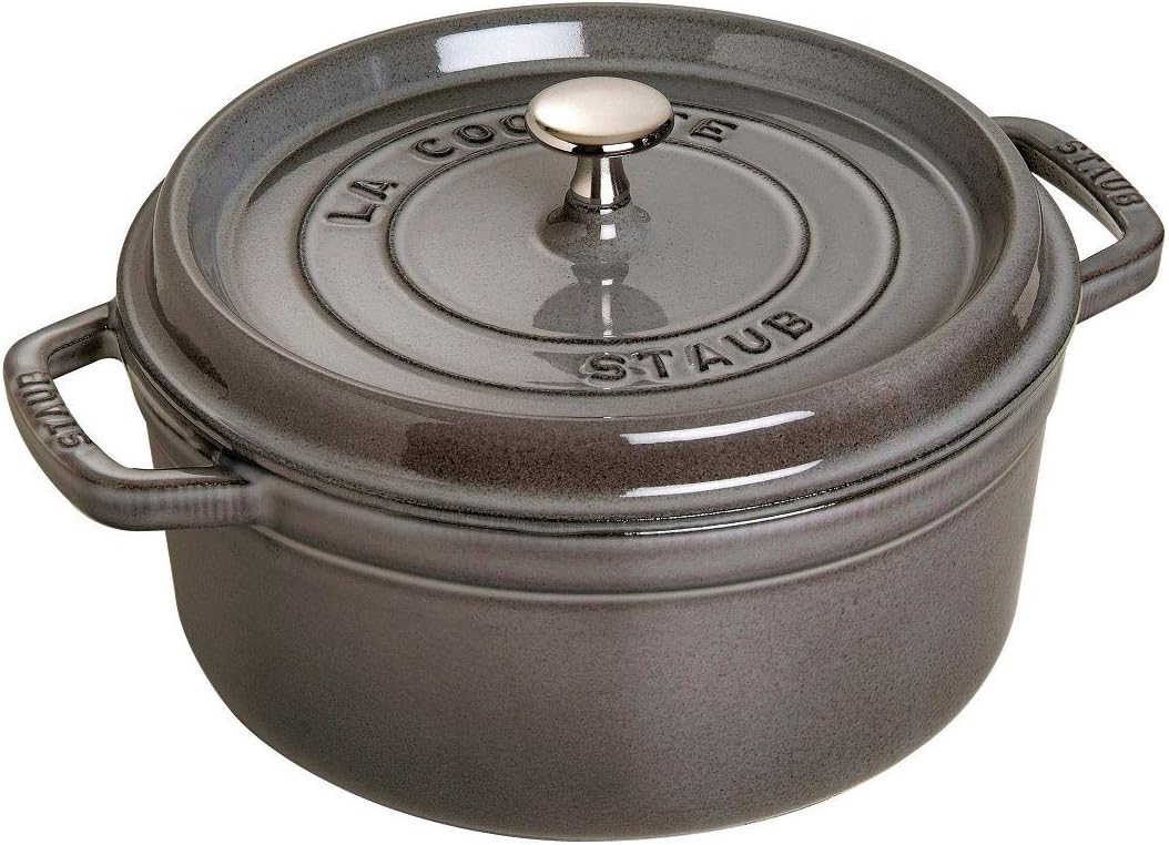 Staub 40509-312 (1102618) Round Cocotte 10.2 inches (26 cm), Gray