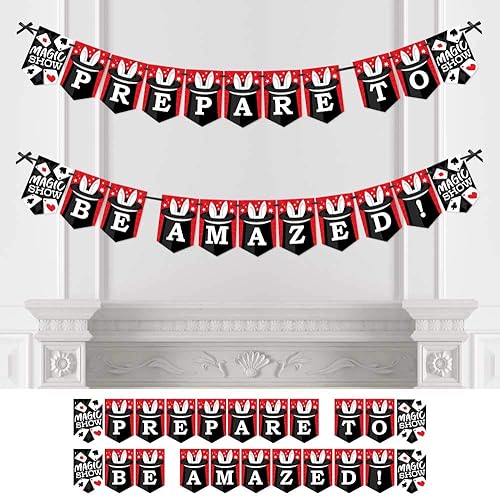 Big Dot of Happiness Ta-Da, Magic Show – Cartel mágico para fiestas – Decoraciones para fiestas – Prepárese to be amazed