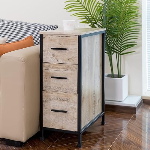 Miniatura 5 de UEV Organizador de cajones de baño, tocador individual independiente, mesita de noche de roble, tocador vertical para dormitorio, pasillo, entrada,