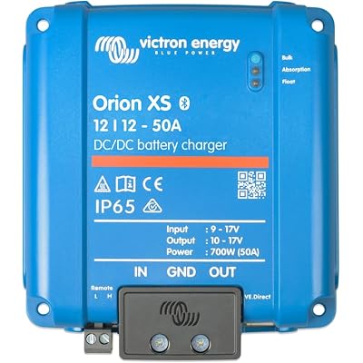 Victron Energy Orion-XS Smart DC to DC Charger (Bluetooth) - Fully Configurable - Battery Charger for Dual Battery Systems - IP65 Dust & Waterproof - 12/12-Volt 50 amp 700-Watt