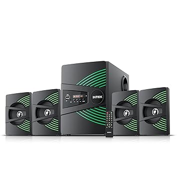 Intex ROAR-700 Auxiliary, Bluetooth Deep Bass Home Theater with Subwoofer 4.1 Channel with 70W Premium Signature Sound, Multiple Connectivity Modes, Master Remote and Sleek Finish (Black)