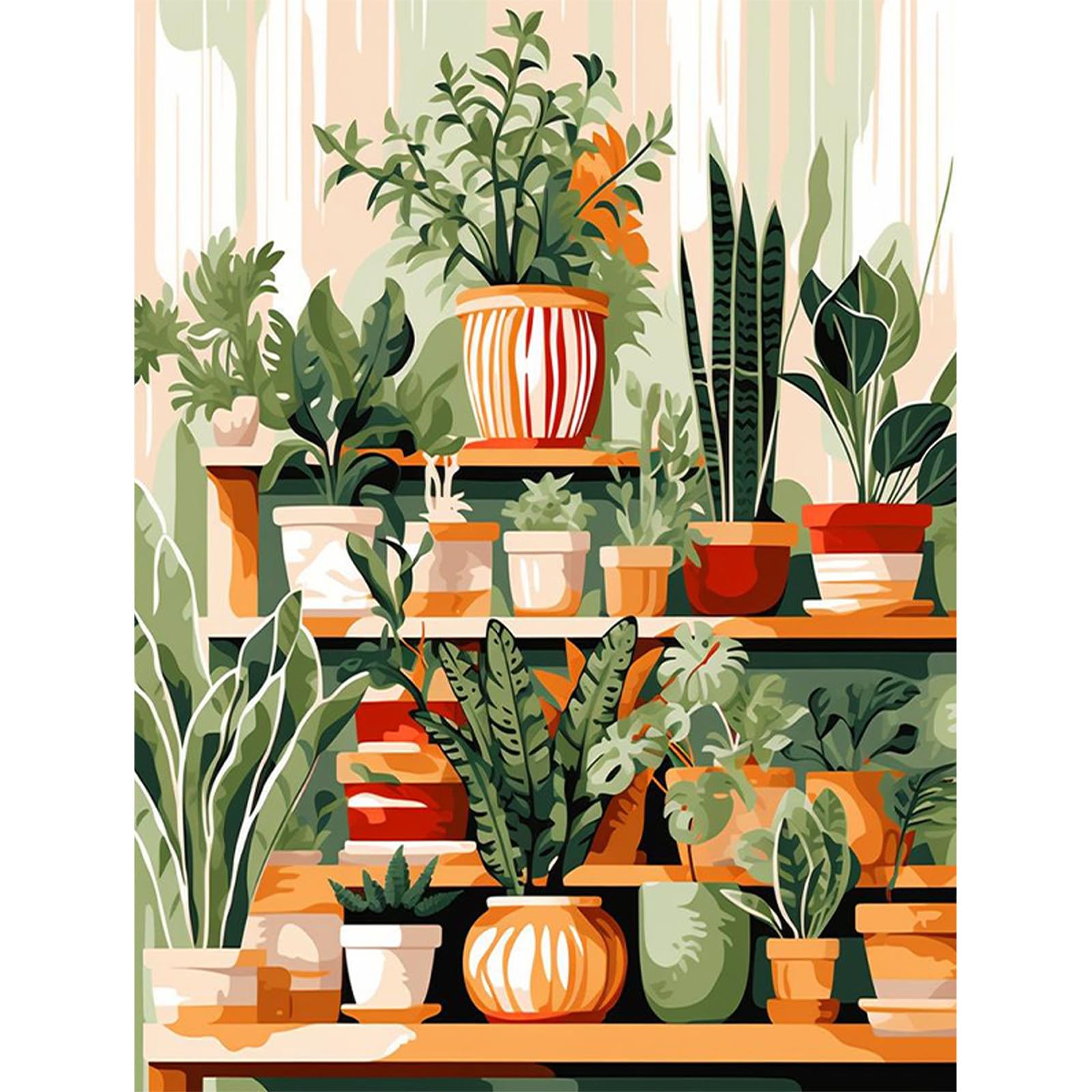 Kit Peinture Par Numéros HEIBAGO – Toile Encadrée 20×30 Cm – Fleurs, Paysage – 4 Tableaux, Pinceaux, Peinture – Débutants, Déco Maison – Cadeau