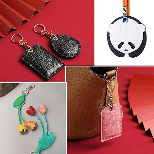 Miniatura 6 de Rollo de hojas de piel sintética de color liso de 12 x 53 pulgadas, muy adecuado para hacer manualidades, aretes de cuero, lazos, costura (negro)