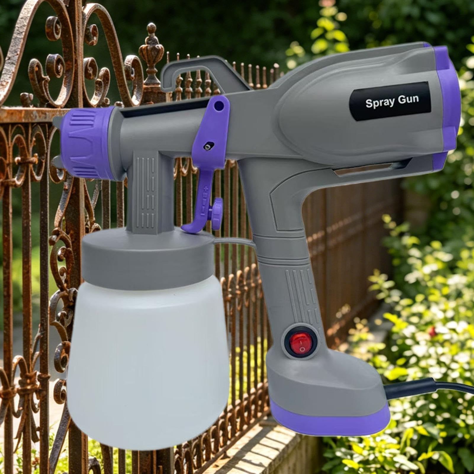 Pistola De Pintura Eléctrica - Herramientas De Pulverización Para Conectar Con 5 Boquillas | Pulverizador Eléctrico Hogar | Para Jardín Cerca Jardín Pared Techo Armario Proyecto De Bricolaje