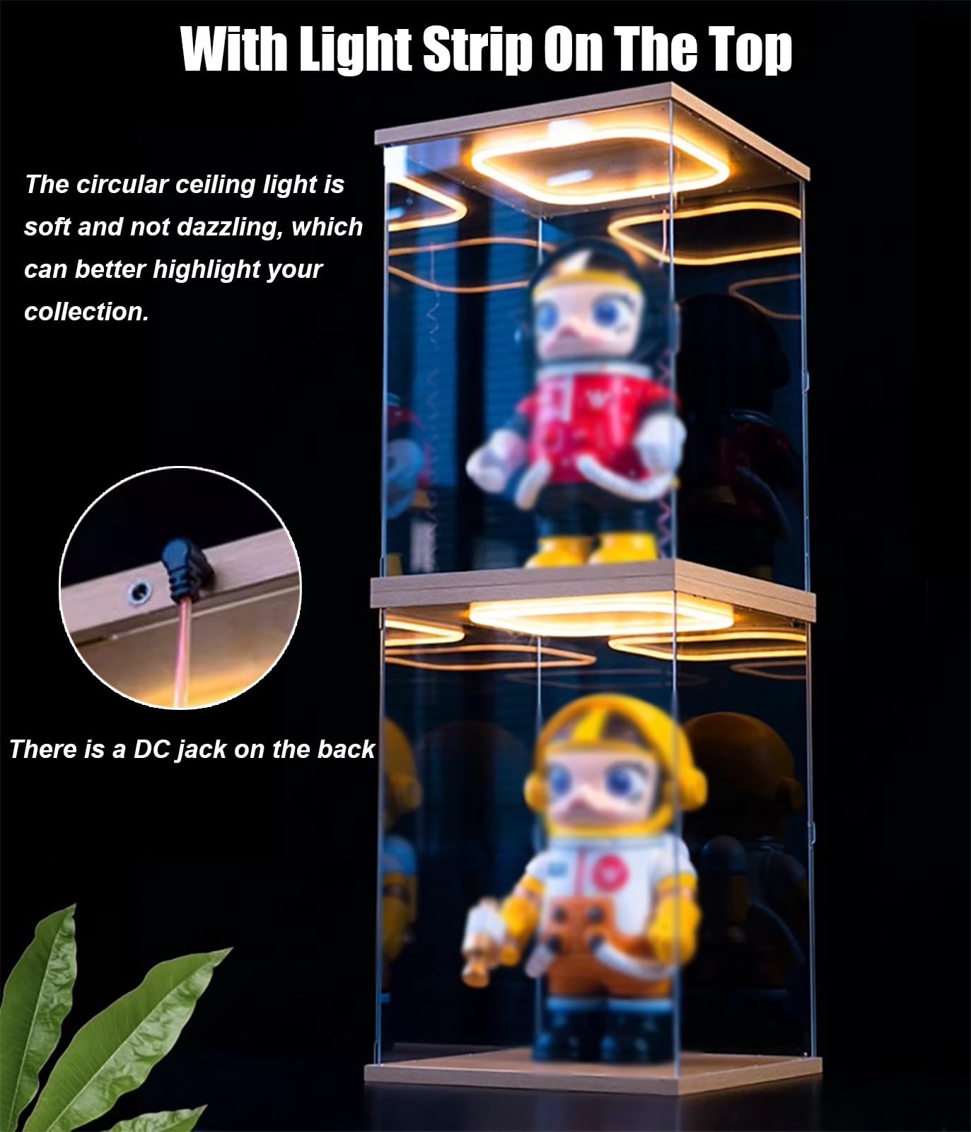 LED付きアクションフィギュアディスプレイケース Amazon.co.jp: アクリルボックス LEDライト付き透明アクリル