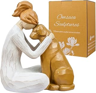 Dogs Friendship Memorials Gifts for Dog Lovers, Pet Loss Gifts - Hand-Painted Dog Figurine Decor for Pet Owners