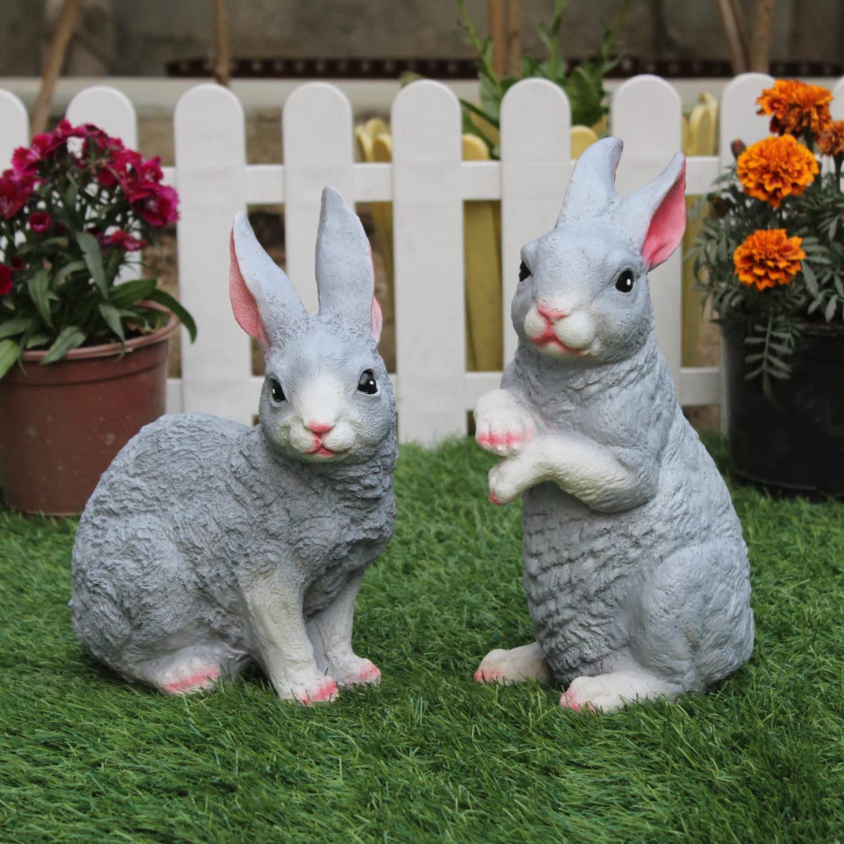 Wonderland ( Set of 2 Resin Garden Decor Sitting and Standing Rabbits, Resin Statues for Garden Decor, Balcony Decoration, Home Decor, Home Decoration (B0BTLPQ3F7) Amazon Price History, Amazon Price Tracker