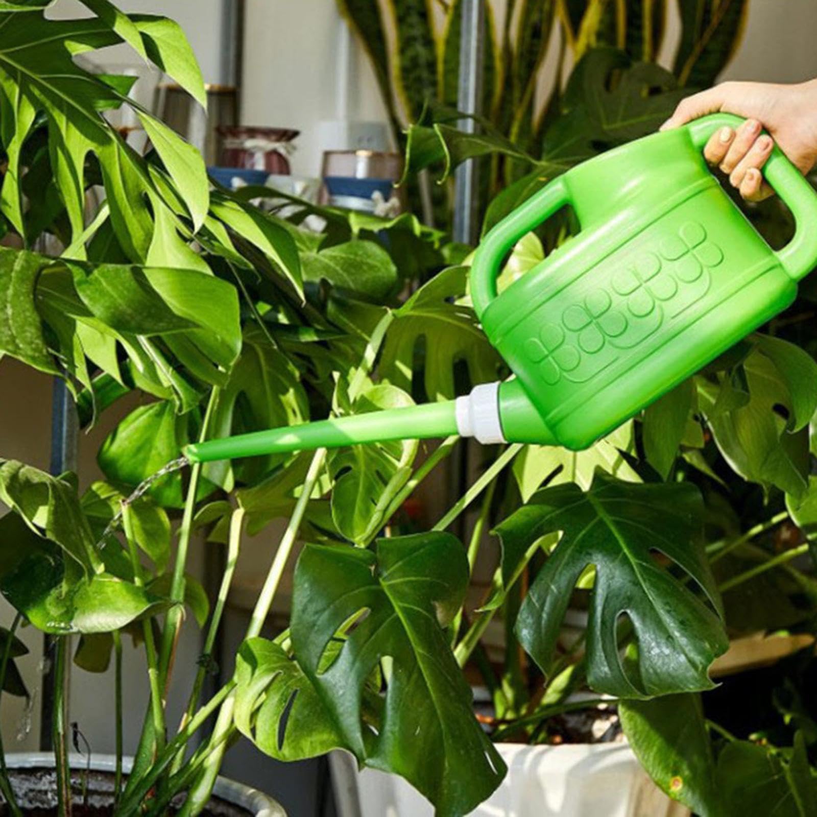 Arrosoir Arrosoir Grande Capacité Bec Étroit Amovible Récipient Jardinage PE Poignée Stable pour Plantes Suspendues Bureau Maison, 6L