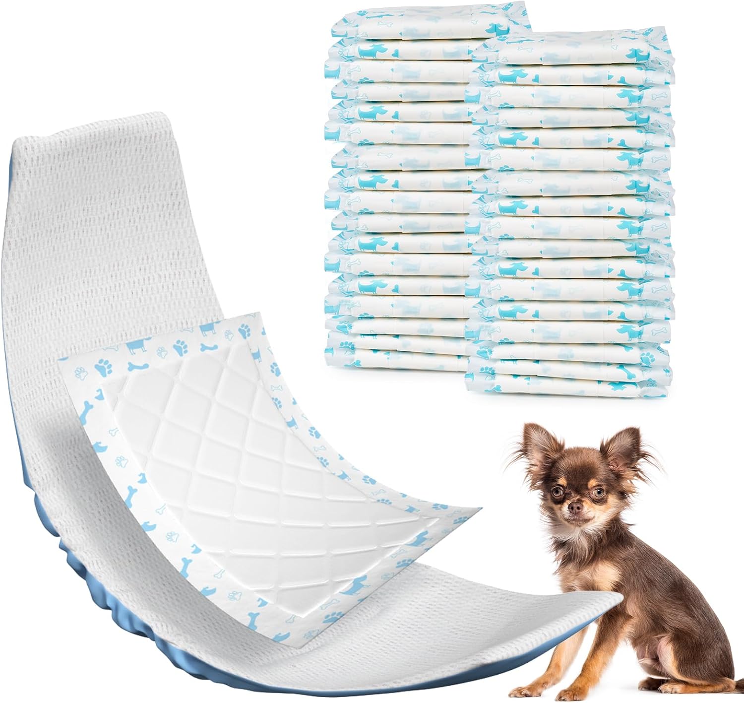 MICOOYO Dog Diaper Liners, Dog Diaper Pads, Disposable Dog