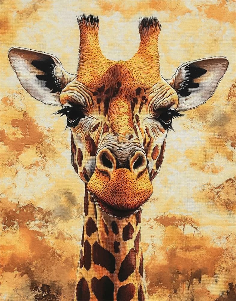 Fwrtycb Latch Hook Kits Rug Making Crafts,Giraffe 20X15inch Latch Hook Rug Kit Tapestry Rug Making Kits Carpet Making Crochet Kits For Adults Beginners, Home Decor