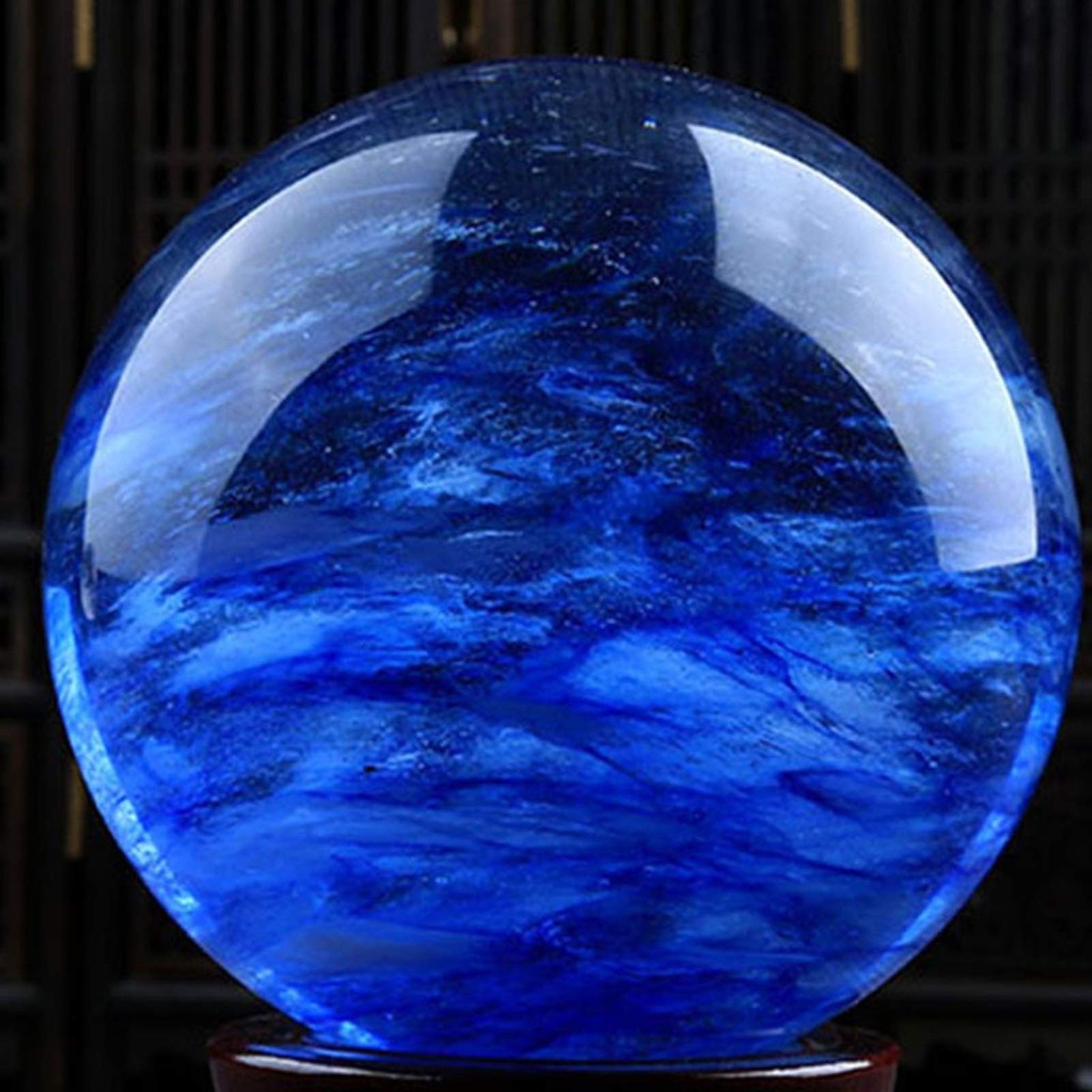 bola de cristal (en la magia occidental) CRISTAL BALL FENG SHUI Adornos con soporte for la adivinación de la bola de cristal Meditación Decoración del hogar de la fortuna bola de cristal(B16cm/6.29in)