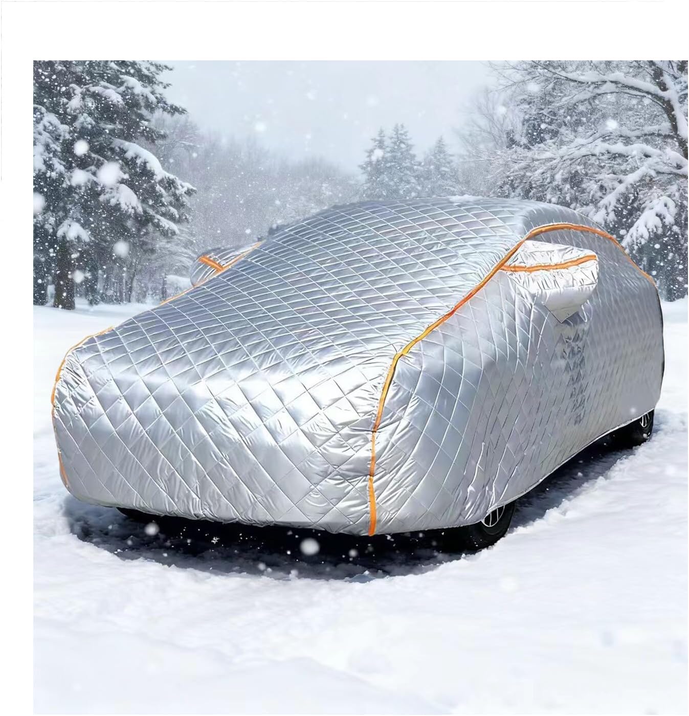 Hagelschutz Autoabdeckung für Volkswagen Tiguan mid-Size SUV 2021-2025,Autogarage Autoabdeckung Wasserdicht Outdoor Autoplane Atmungsaktiv Winddicht mit Reflektorstreifen eu15