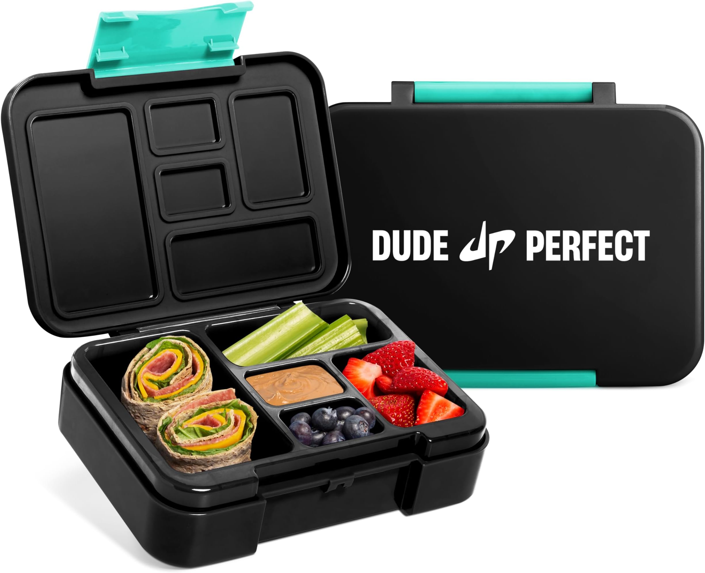 Simple Modern Dude Perfect Bento Lunch Box for Kids | BPA Free, Leakproof, Dishwasher Safe | Lunch Container for Boys, Toddlers | Porter Collection | 5 Compartments | Classic Logo