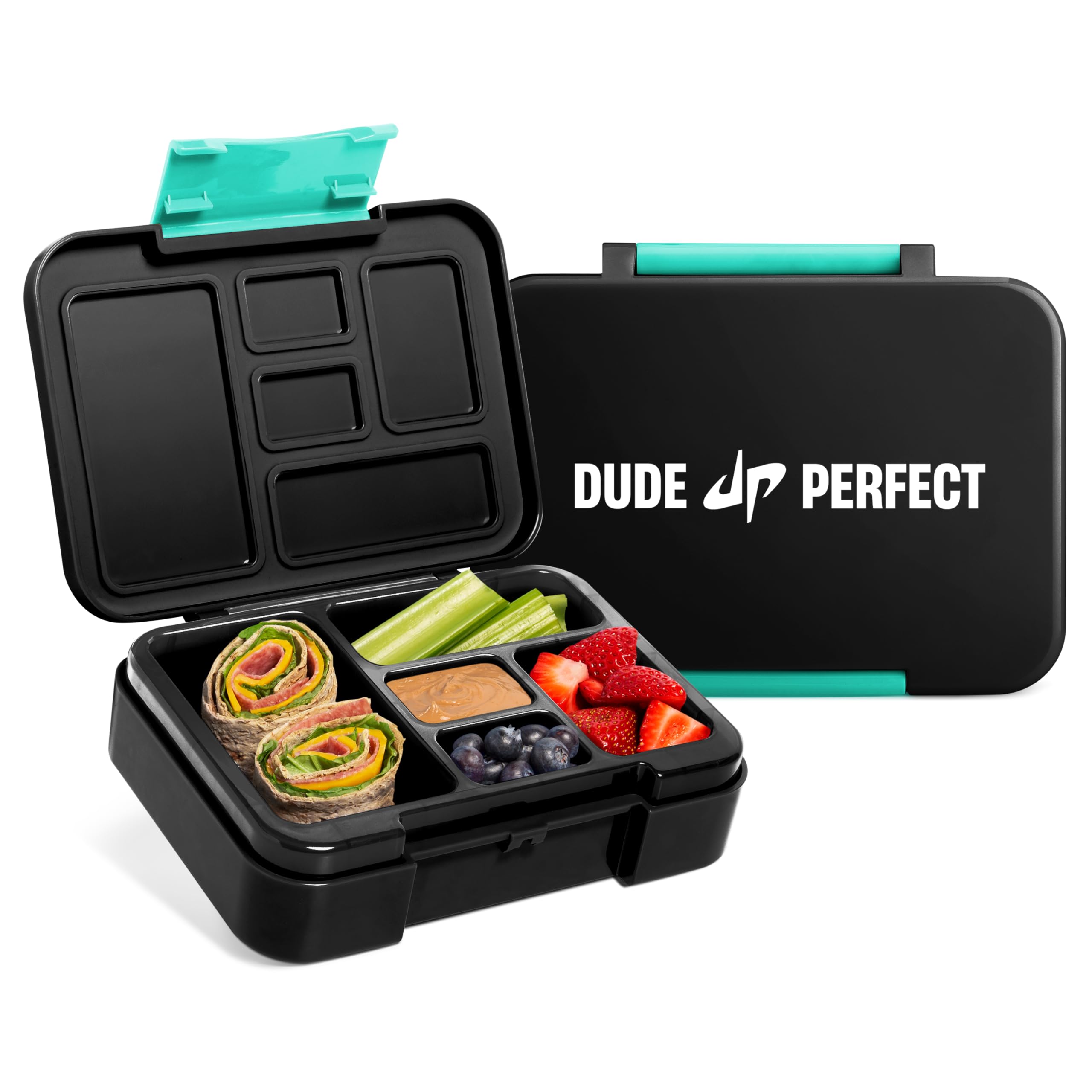 Simple Modern Dude Perfect Bento Lunch Box for Kids | BPA Free, Leakproof, Dishwasher Safe | Lunch Container for Boys, Toddlers | Porter Collection | 5 Compartments | Classic Logo