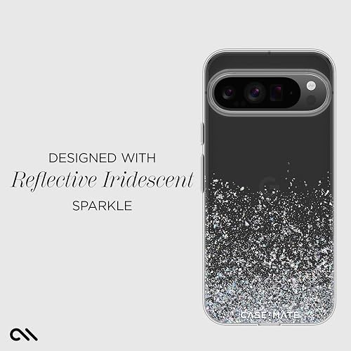 Case-Mate Google Pixel 9 Pro XL Case [6.8”,2024] [12ft Drop Protection] [Wireless Charging] Twinkle Ombre Disco Phone Case for Google Pixel 9 Pro XL - Bling Glitter Cover - Shockproof, Anti Scratch - 4