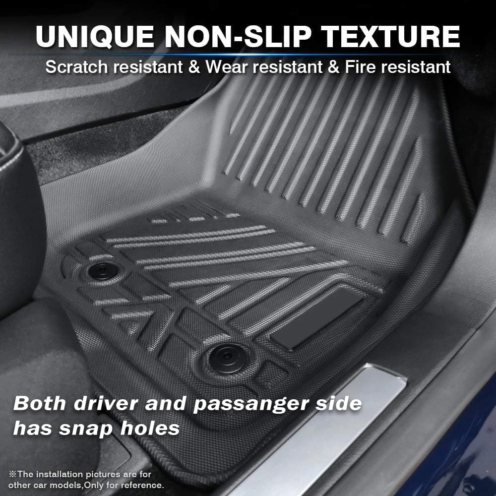 KUST Custom Fit Floor Mats for 2020-2025 2026 Nissan Sentra Accessories All Weather Floor Mat Liners 1st & 2nd Row Liner Black Non-Slip - Image 3