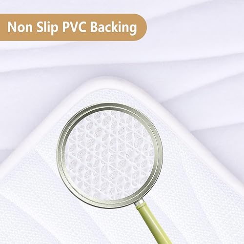 Miniatura 167 de Buganda - Alfombra de baño de espuma viscoelástica 24x16, tapetes de baño extra suaves y absorbentes, antideslizantes y lavables a máquina para el