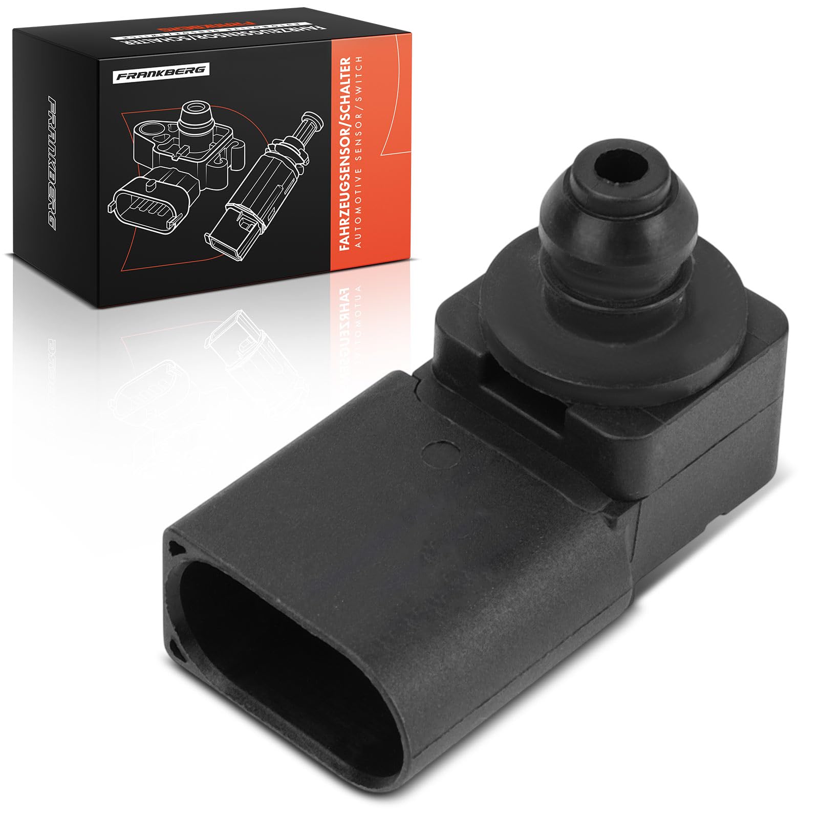 Frankberg Sensor de presión del tubo de aspiración 3-Polos Diesel Compatible con Serie 3 E46 E90 Serie 3 cabrio E46 Serie 3 Coupé E46 E92 Serie 5 E60 F10 Serie 5 Touring E61 Replace# 13627792260