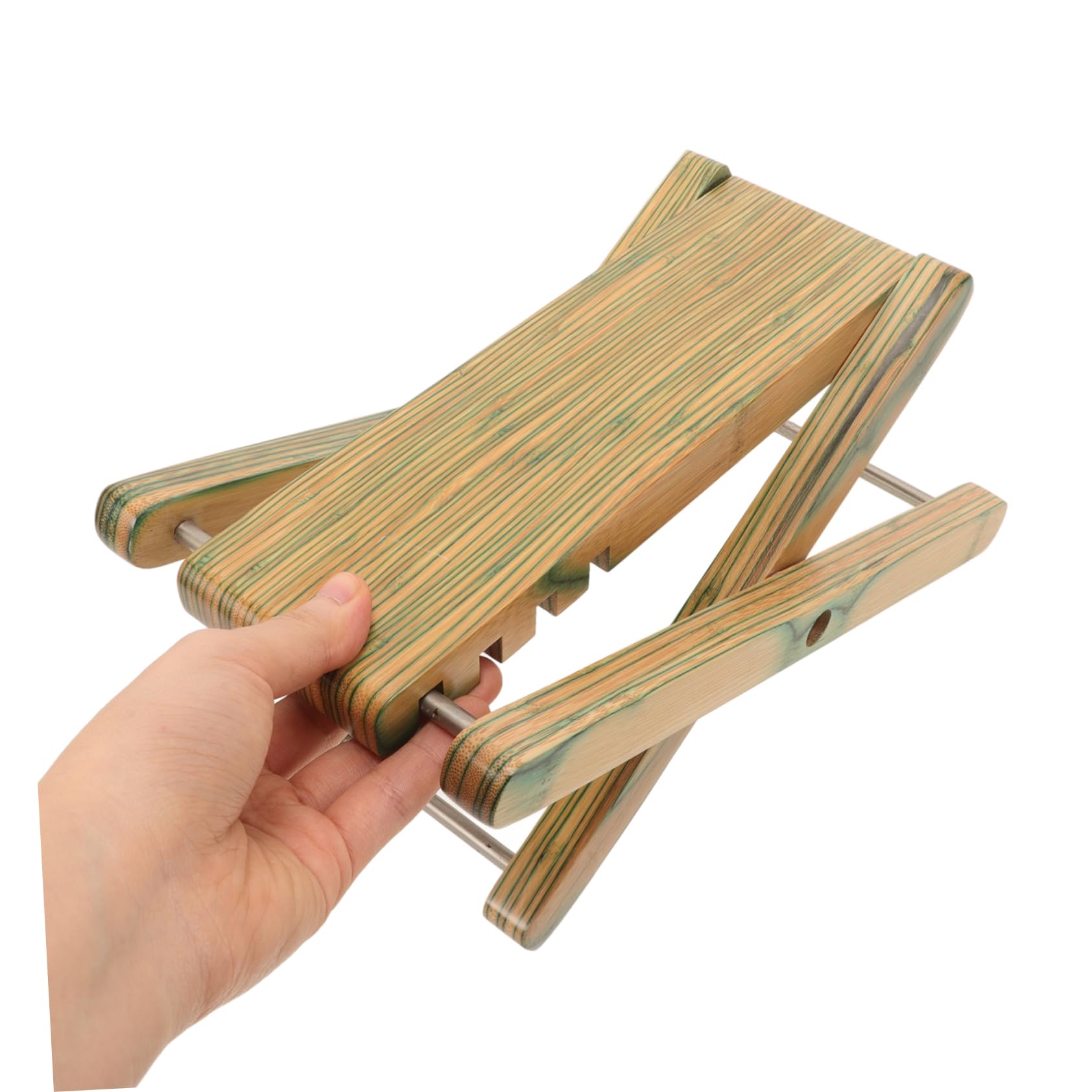 Yardenfun Poggiapiedi per Chitarra in Legno Verde, Regolabile e Pieghevole | Supporto per Erhu, Facile da Trasportare, Si Ripone senza Ingombro, Uso Versatile