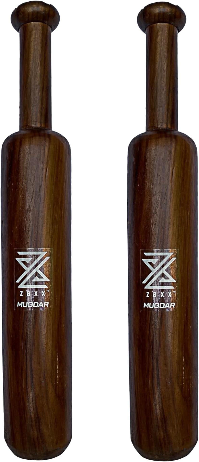 zaxx Tali Sheesham Wood Indian Clubs/Mugdar/Meel/Clubbell/Karla Kattai Weight 2KG (Pack of 2)