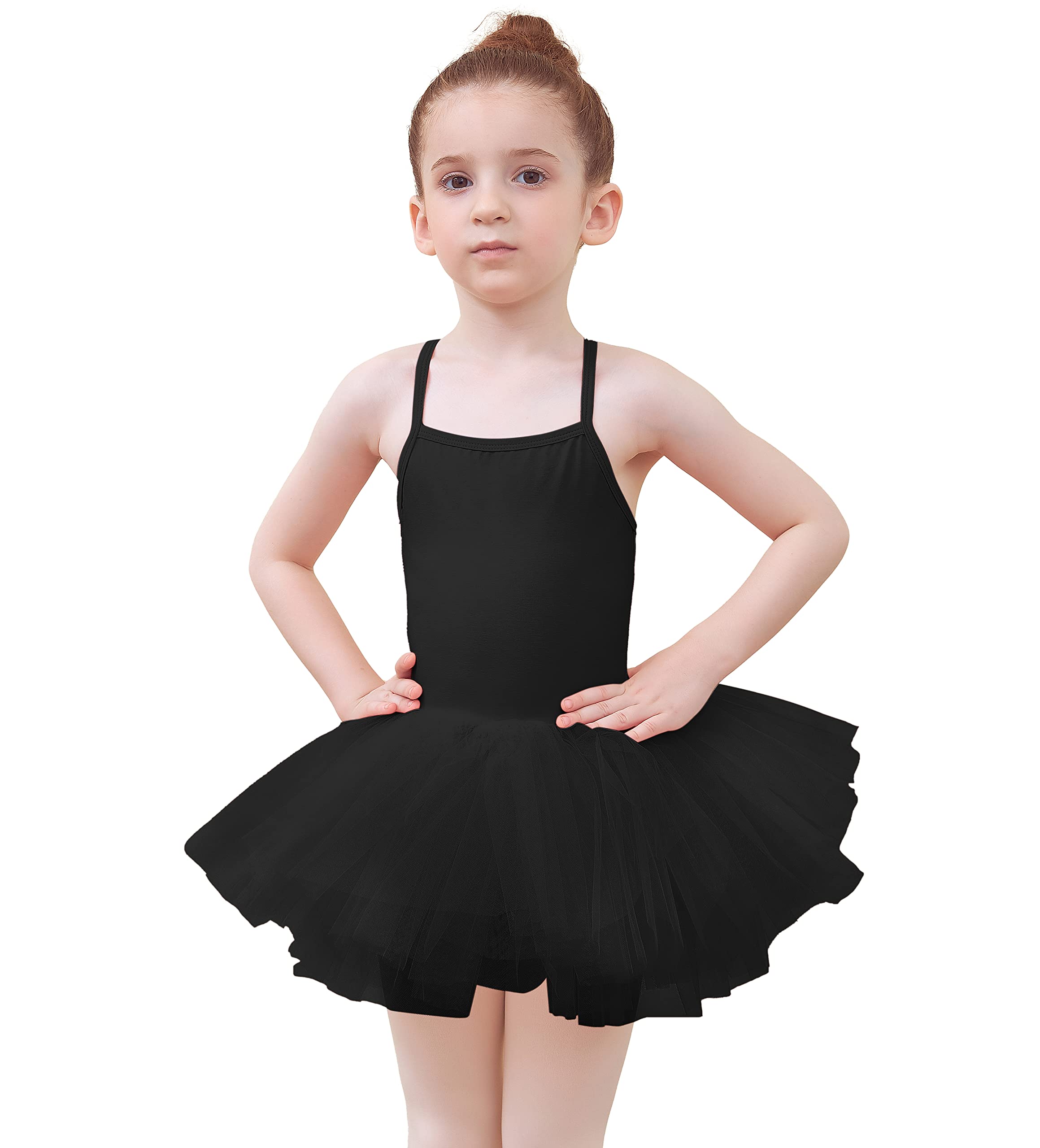 Tancefair Kinder Ballettkleid Mädchen Ballettkleidung Baumwolle Ärmellos Balletttrikot Tanzkleider Ballettanzug Tanzkleid Tanzbody mit Rock Tütü