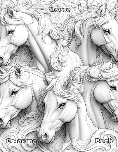 Amazon.com: Horse Coloring Book: Horse Lover's Coloring Book for Girls ...