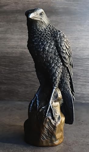 Miniatura 8 de Ebros Gift Figura gótica de cuervo cuervo carroñero pájaro posado en escultura de roca 6 pulgadas de alto, osario macabro presagro de condenación