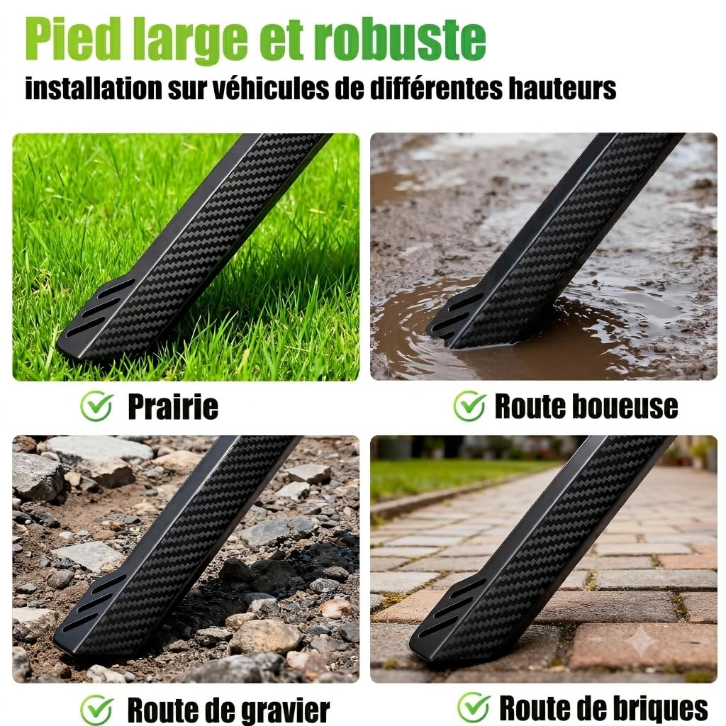 RBRL Support de vélo pour vélo électrique (Roue arrière) - avec 2 Trous de 18 mm, capacité de Charge de 85 kg, béquille latérale en Aluminium Ultra-Stable pour Roues de 26 à 29 Pouces
