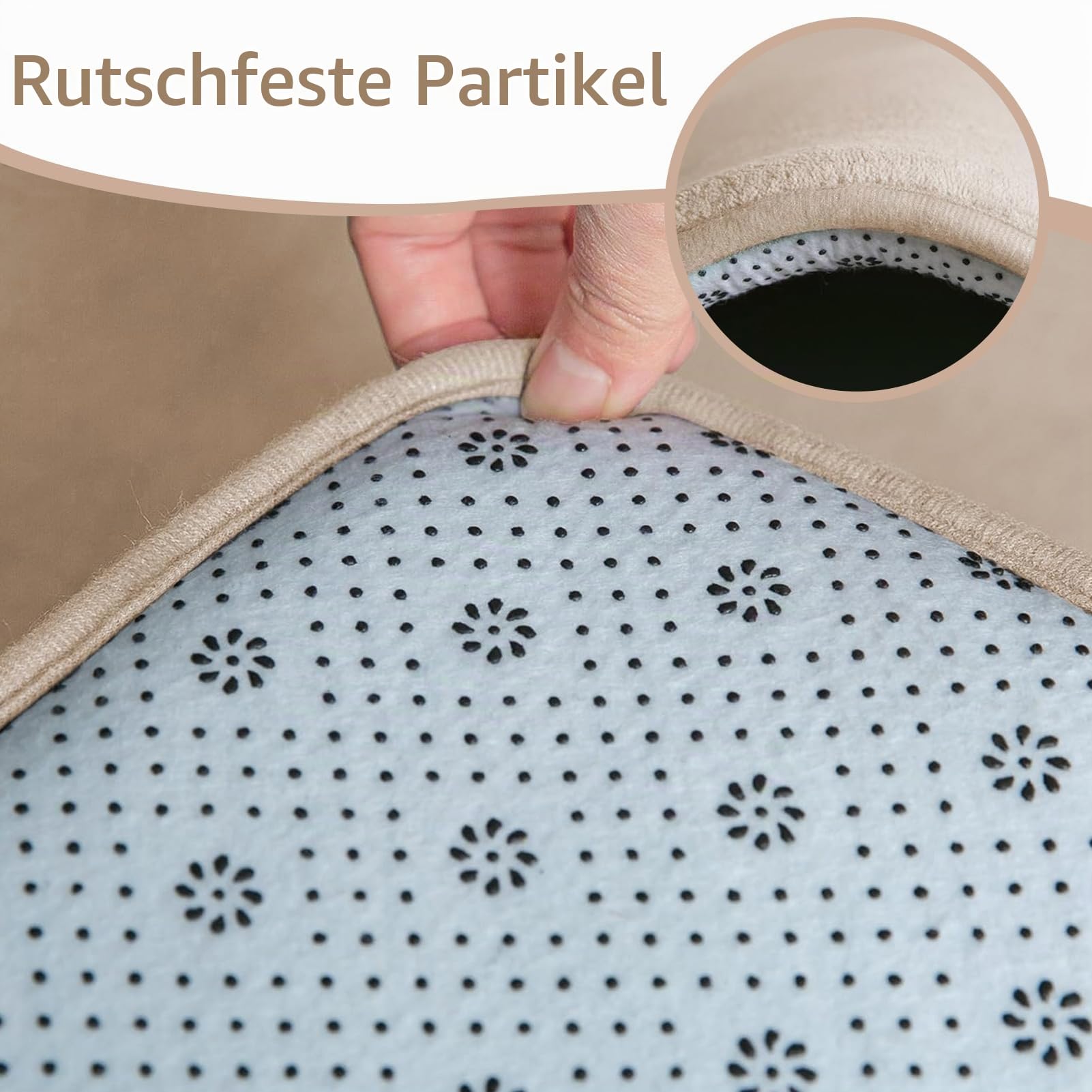 Kinderteppich Teppich Verdickung Korallen Samt Teppich Korallensamtteppich Kinder Krabbeldecke Tatami Teppiche Kinder rutschfeste Vergrößern Spielmatte Yogateppich 120 x 120 cm Hellbraun