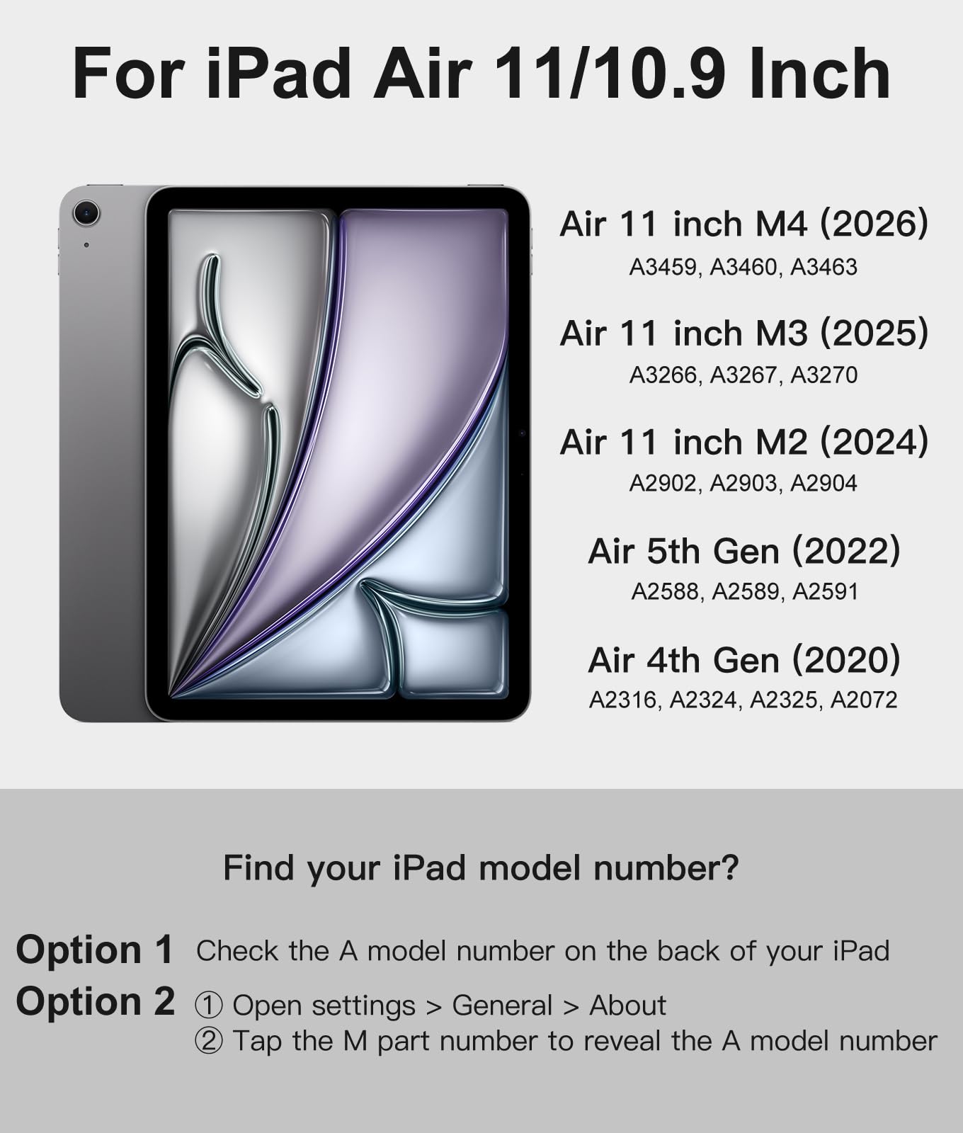 Harvopu Compatibile con iPad Air 11 pollici e Air 5th/Air 4a generazione custodia con tastiera, trackpad multi-touch, retroilluminazione a 7 colori, custodia a libro rimovibile per Air 11" M3/M2 (2025