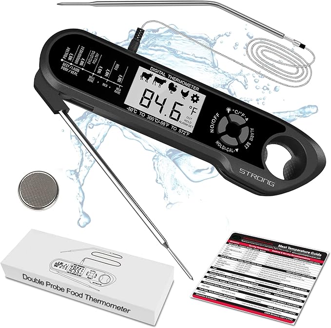 Review Lanather Dual Probe Meat Thermometer Digital BBQ Food Kitchen with Alarm for Deep Fry, Grill €“ Instant Read Long Electronic Cooking (Black) Review Lanather Dual Probe Meat Thermometer Digital BBQ Food Kitchen with Alarm for Deep Fry, Grill €“ Instant Read Long Electronic Cooking (Black)