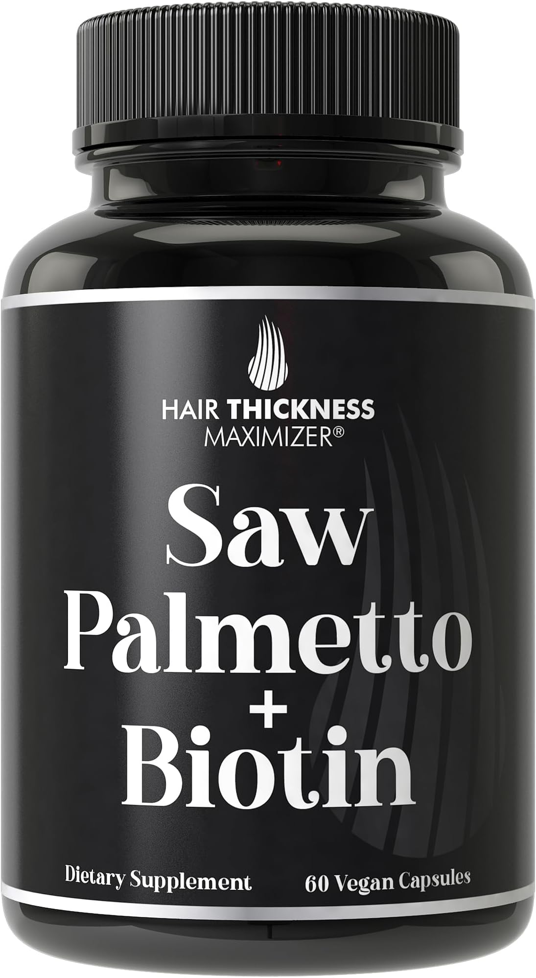 Saw Palmetto + Biotin Advanced 2-in-1 Combo for Hair Growth. Vegan Capsules Supplement with Natural Saw Palmetto Extract + 10000mcg Biotin. Hair Loss and Regrowth Pills for Men and Women. DHT Blocker