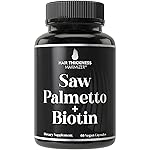 Saw Palmetto + Biotin Advanced 2-in-1 Combo for Hair Growth. Vegan Capsules Supplement with Natural Saw Palmetto Extract + 10000mcg Biotin. Hair Loss and Regrowth Pills for Men and Women. DHT Blocker