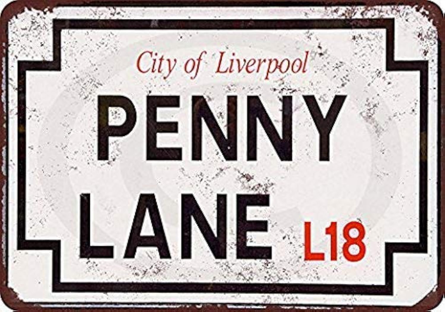 Saraheve Penny Lane Street Sign Vintage Look Reproduction Metal Sign 8 x 12