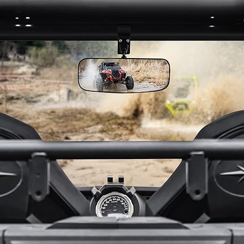 Vista 2 de Espejo retrovisor UTV, espejo retrovisor RZR para jaula de barra antivuelco de 1.75 a 2 pulgadas, compatible con Polaris RZR 1000 XP Turbo PRO R