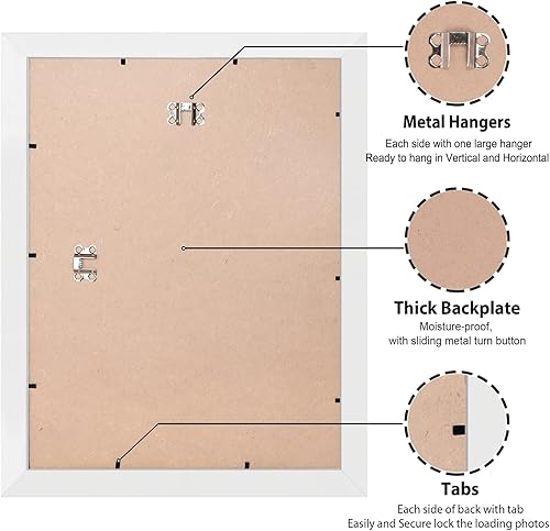 Miniatura 7 de LaVie Home Marco para póster de 18 x 24 pulgadas, color blanco, para exhibir imágenes de 16 x 20 pulgadas con paspartú o de 18 x 24 pulgadas sin