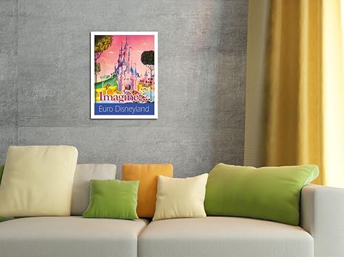 Miniatura 4 de Euro Disneyland - Paris France - Imaginez (Imagine) - Póster de viaje vintage c.1990s - Impresión artística maestra (sin marco) 9 x 12 pulgadas