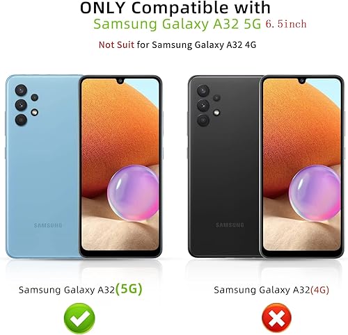 Miniatura 2 de BalleenE Funda con tapa para Samsung A32 5G funda protectora de piel sintética a prueba de golpes con ranuras para tarjetas para Samsung Galaxy A32