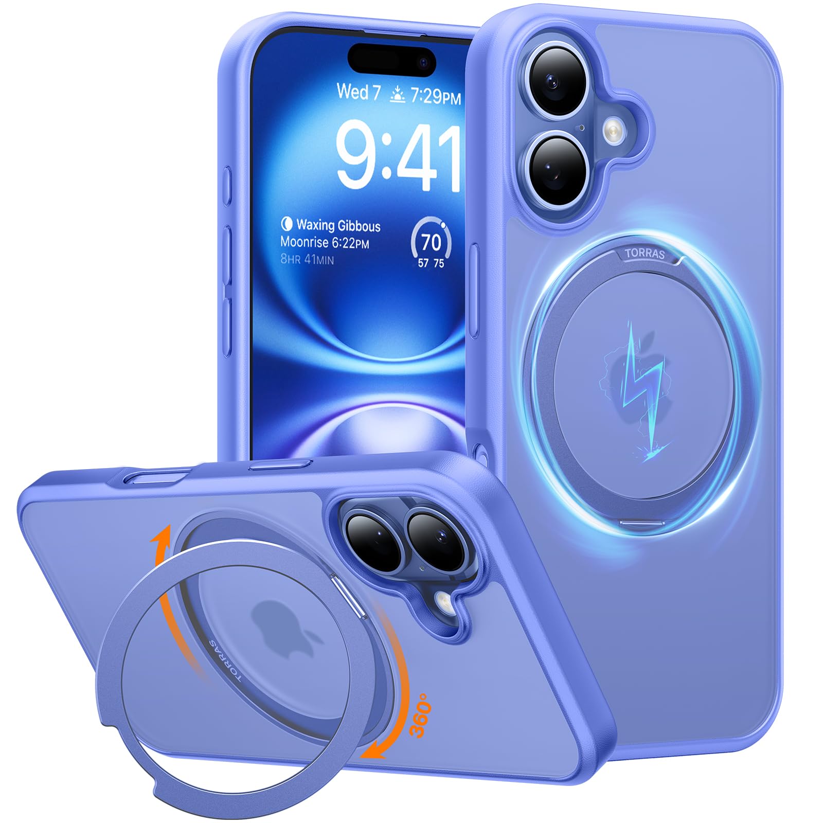iPhone 16 Pro ケース＆iFace MagRing Holder Amazon.com: TORRAS Upgraded 360 Rotatable Magnetic Ring for