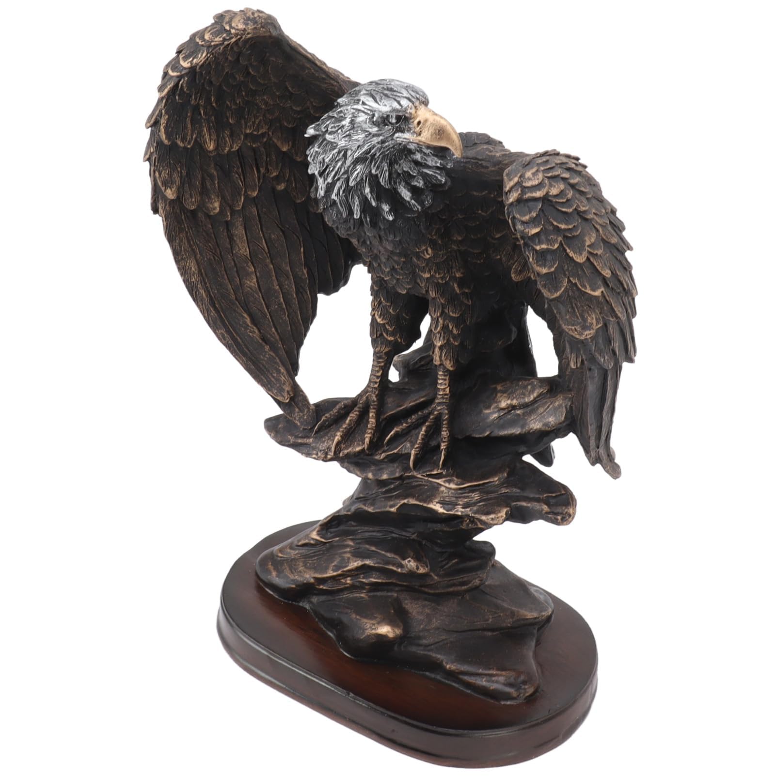 Eagle Statue, Eagle Figurines Bald Eagle Bronze Statue Resin Vintage Outdoor Home Decor Eagle Figurine
