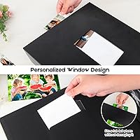 Vista 4 de Álbum de fotos de bolsillo para 1000 fotos 4x6 con cubierta de cuero, capacidad extra grande para 1000 fotos horizontales y verticales, páginas