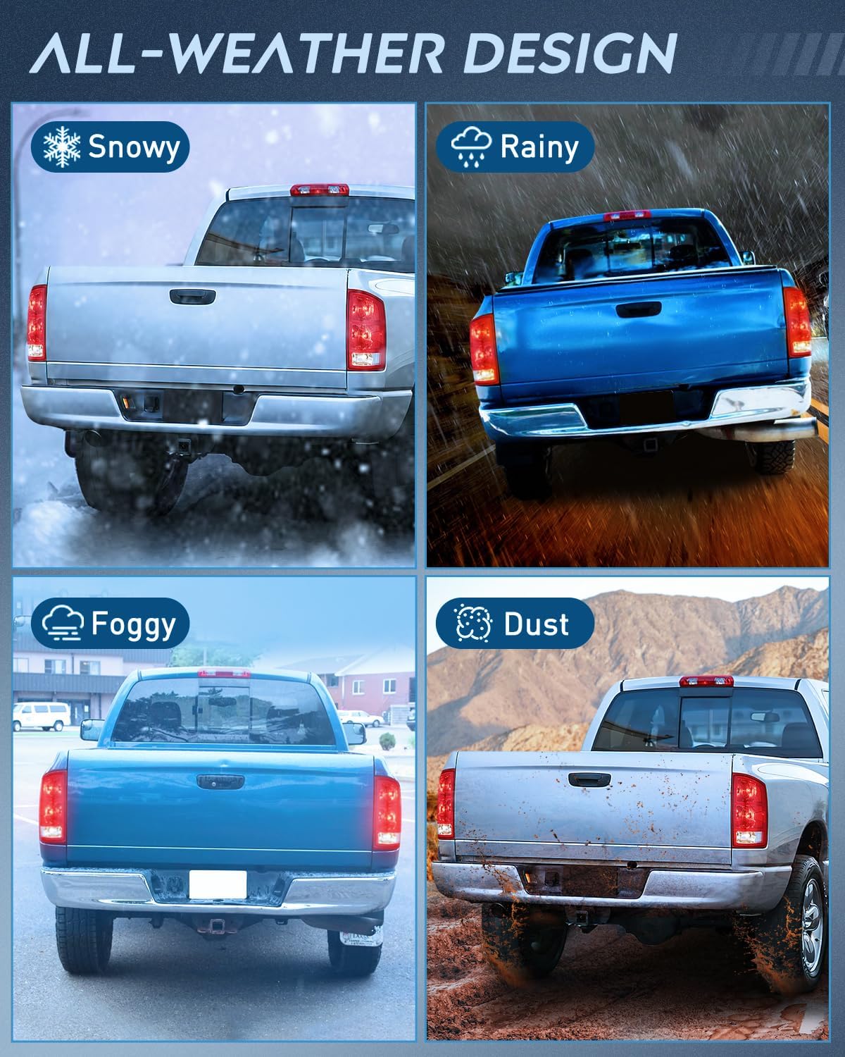 Nilight Taillight Assembly Compatible with 2002 2003 2004 2005 2006 Dodge Ram 1500 2500 3500 Rear Lamp Replacement OE Style Driver Side